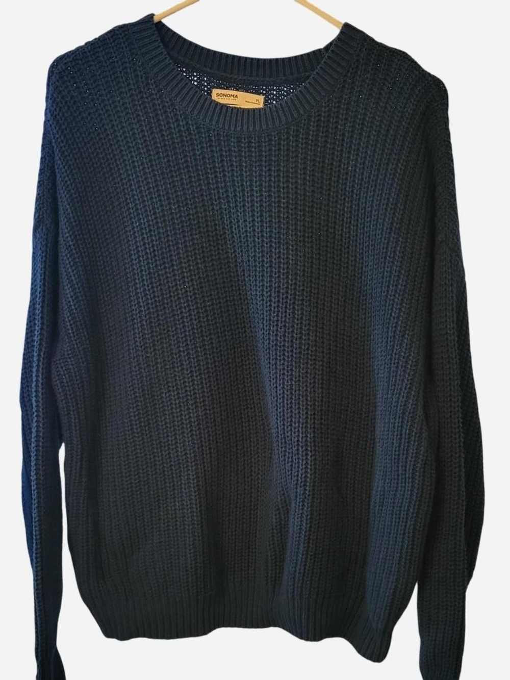 Sonoma 💙 Goods For Life Dark Navy Ribbed Crewneck Sweater